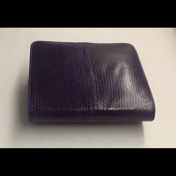 New Thai Purple Snakeskin Pocketbook Purse made in Thailand - Picture 2 of 16
